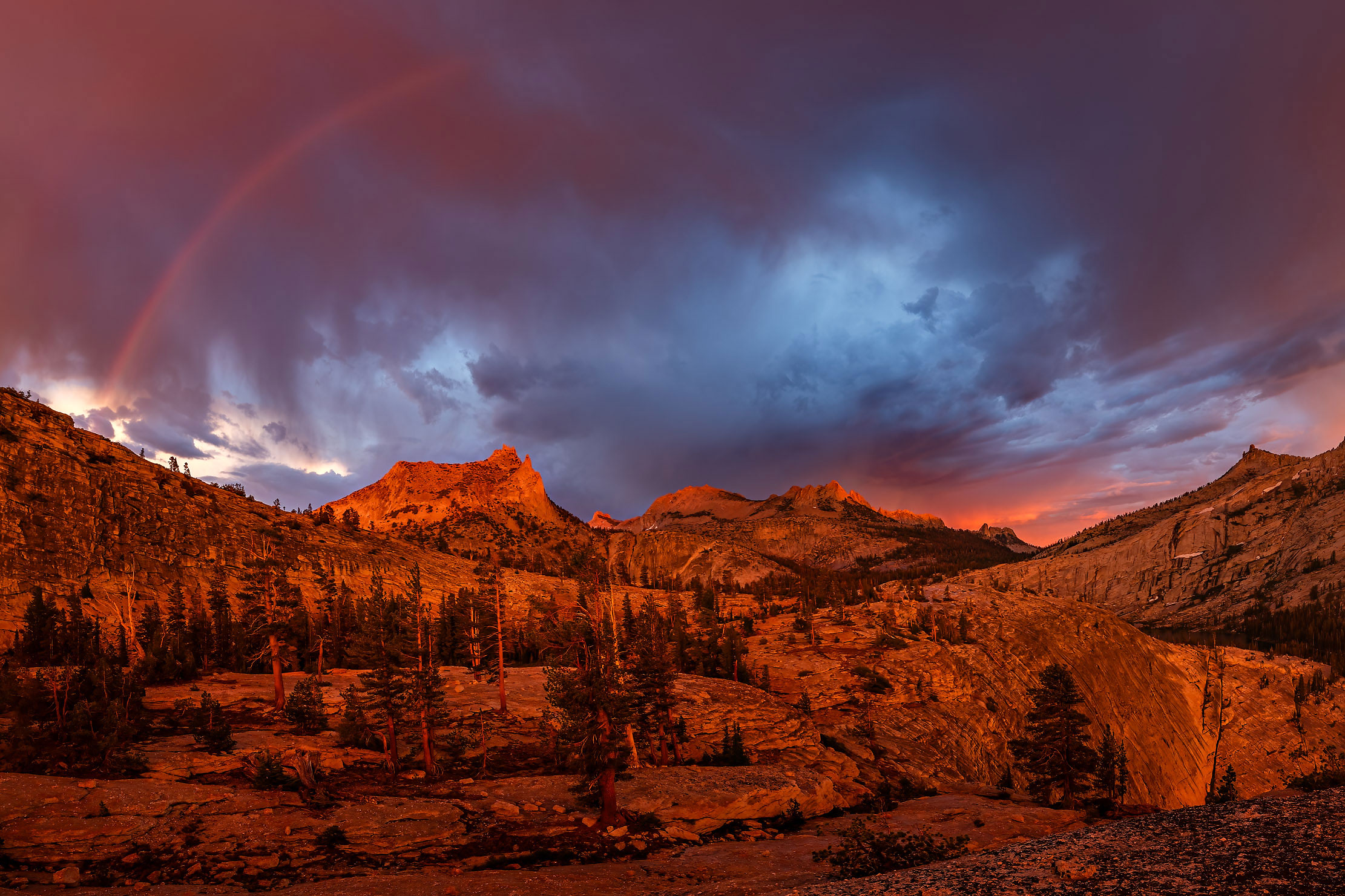 02-Yosemite-Cathedral-Alpenglow-Rainbow