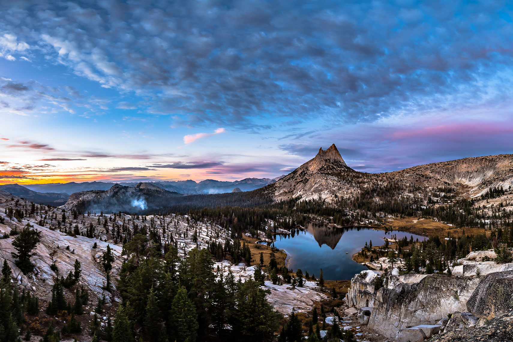 Cathedral Lake Peak Sunset