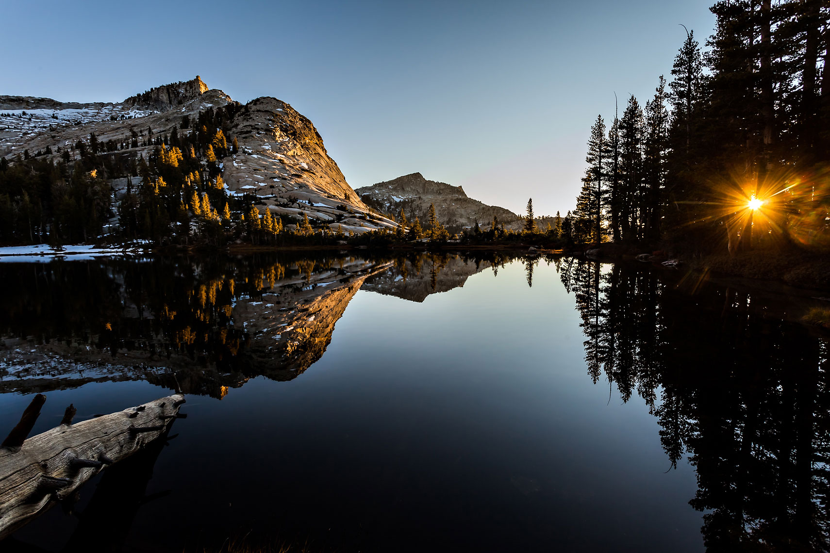Cathedral Lake Sunset Reflection