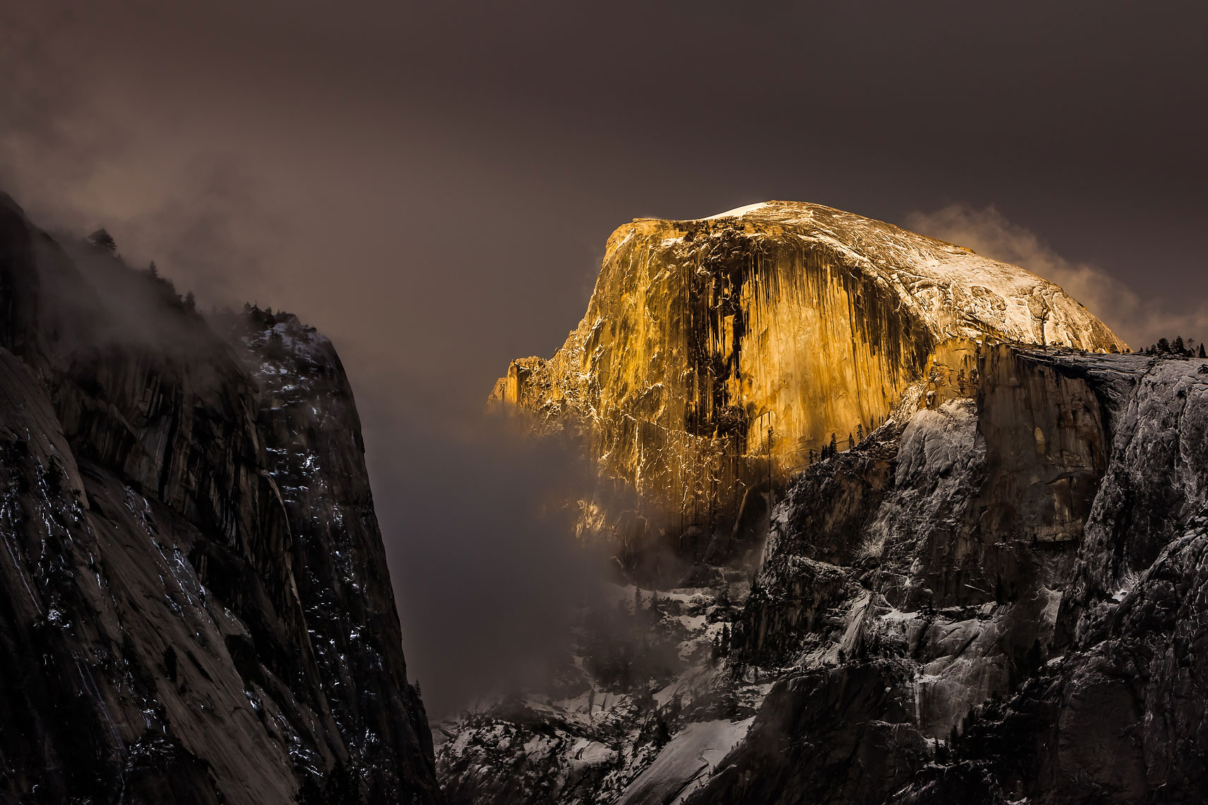 Half Dome Storm Light