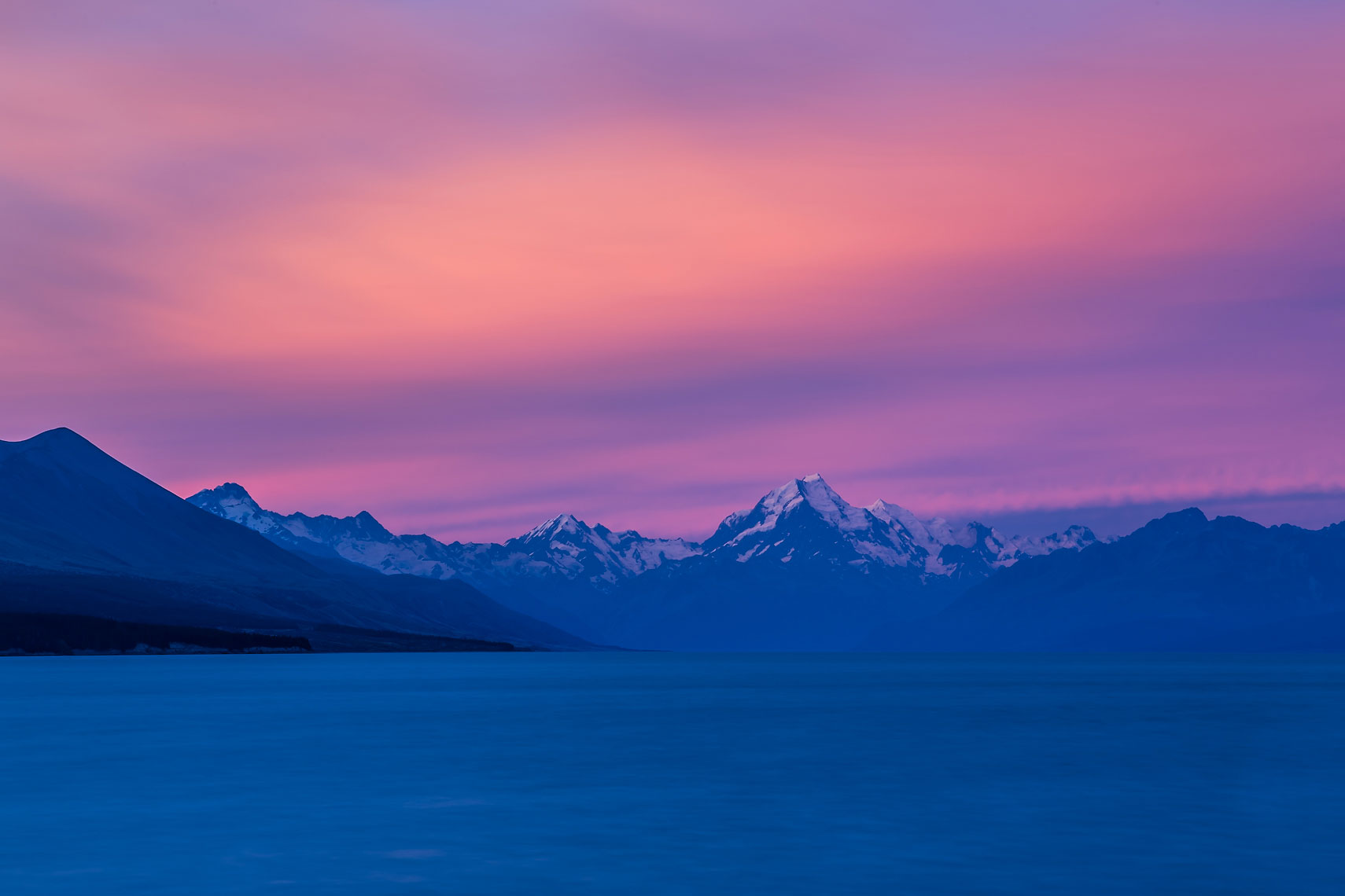 Mt Cook Lake Pukaki Pink