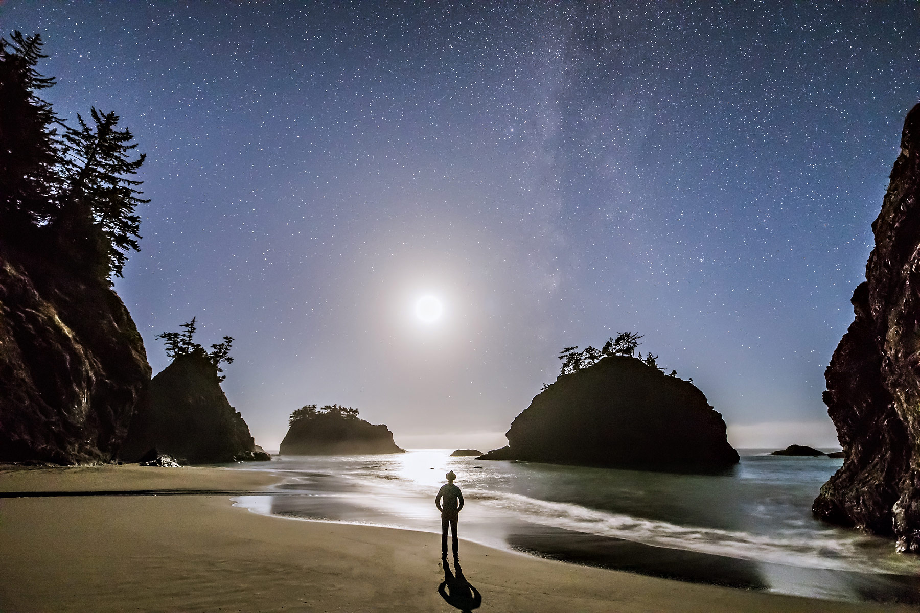 Mystical Moon Man on the Oregon Coast