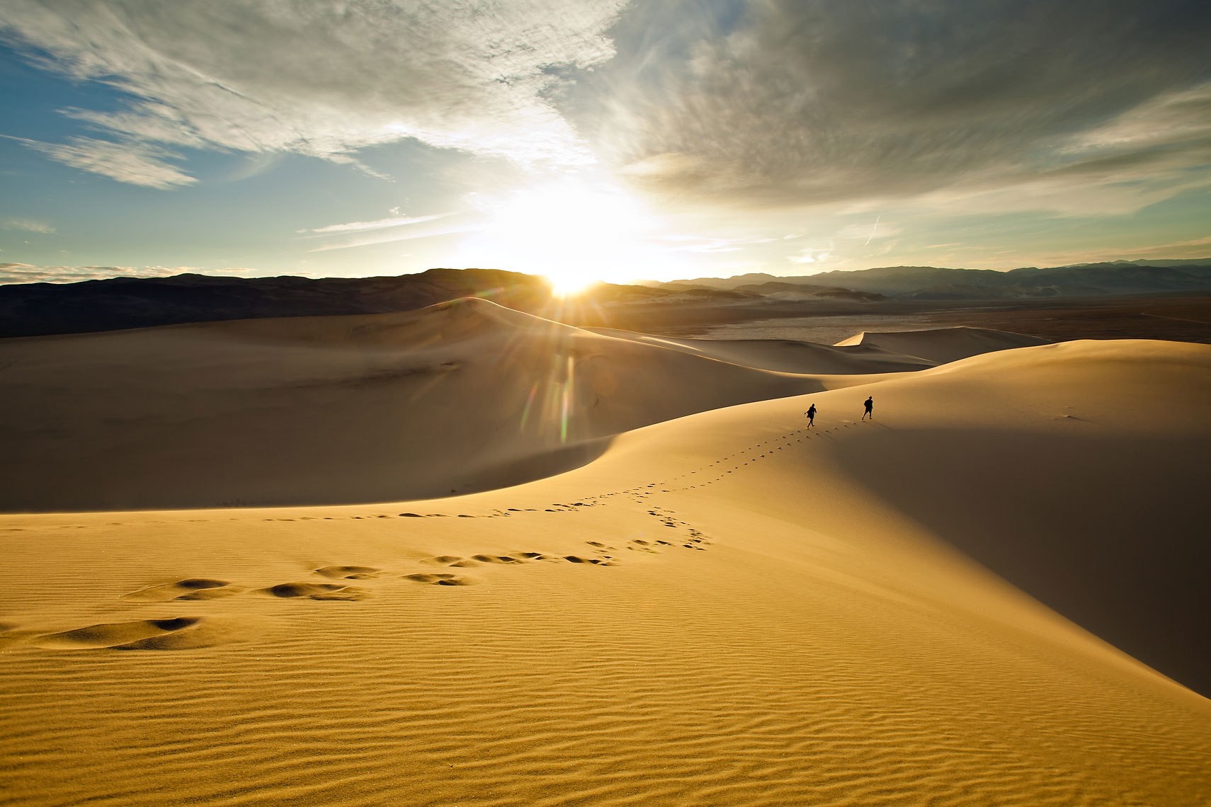 Sand Dunes Couple HIking