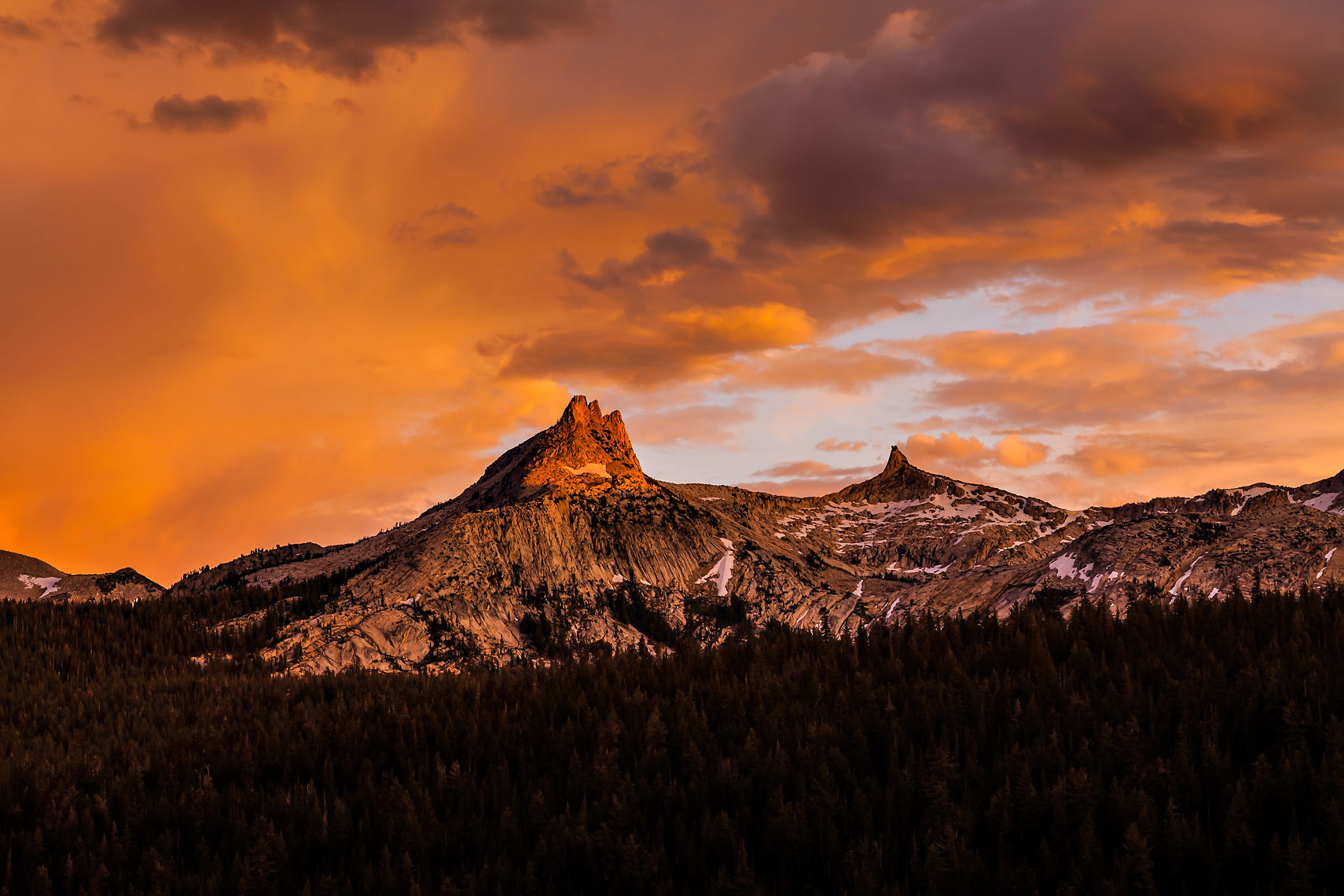 Tuolumne Unicorn Peak Sunset