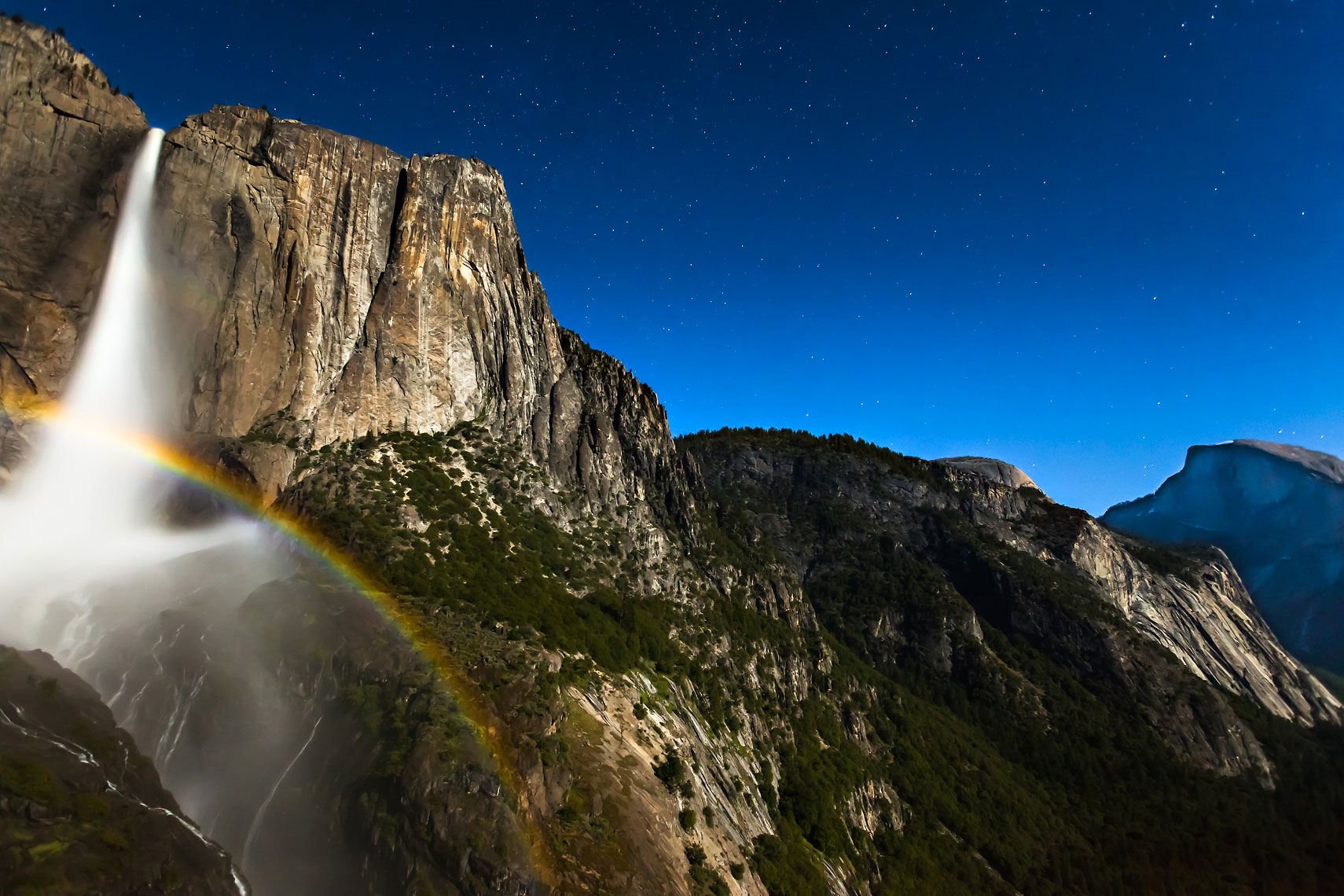 Yosemite Falls Moonbow Half Dome