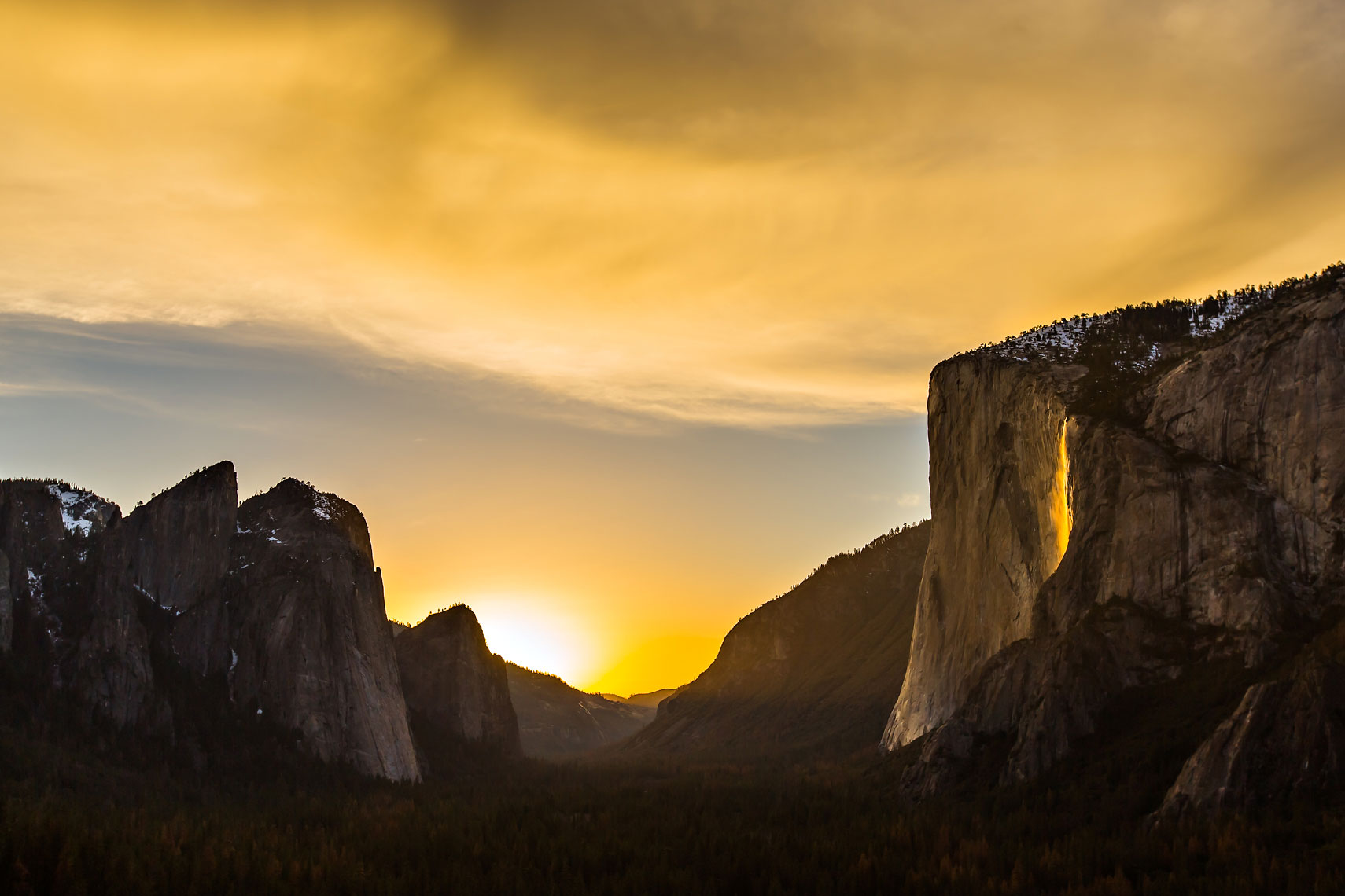 Yosemite Firefall Sunset