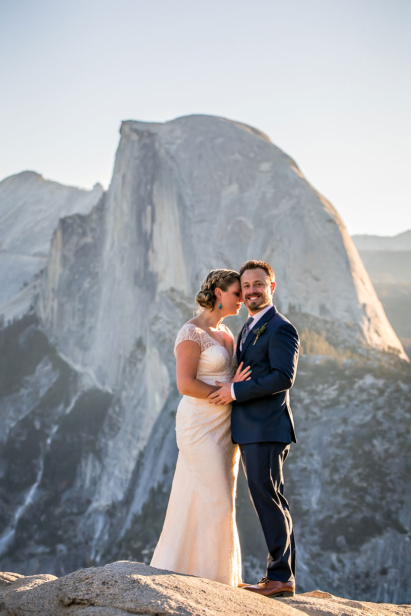 Glacier Point intimate wedding portrait photography.