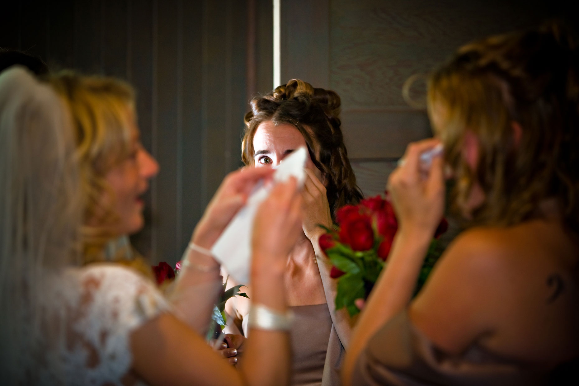 Yosemite & Lake Tahoe wedding preparation before ceremony.