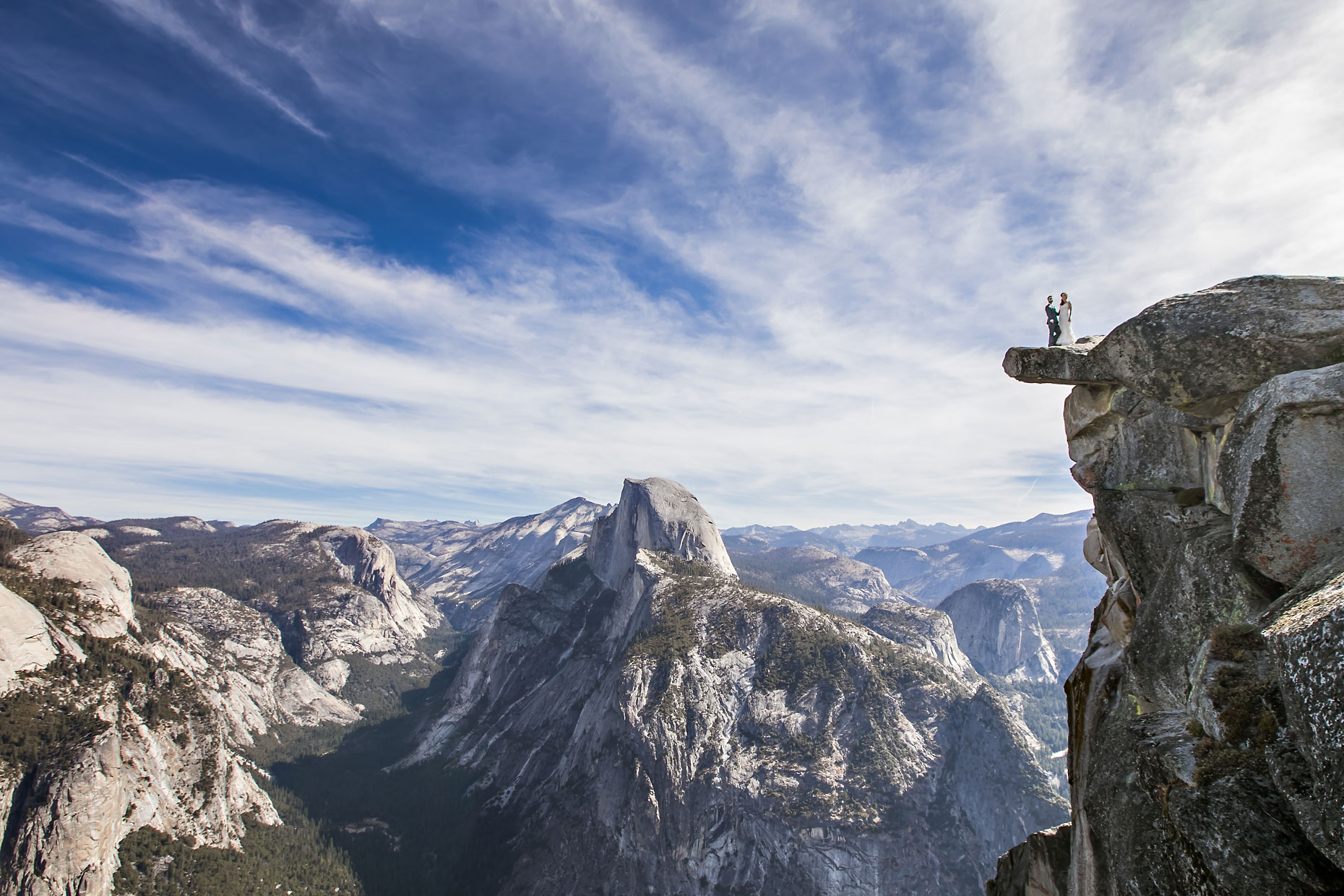 Yosemite Glacier Point intimate wedding photographer.