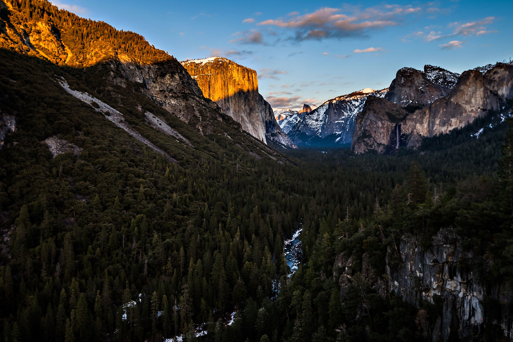 Yosemite Valley View Alpenglow