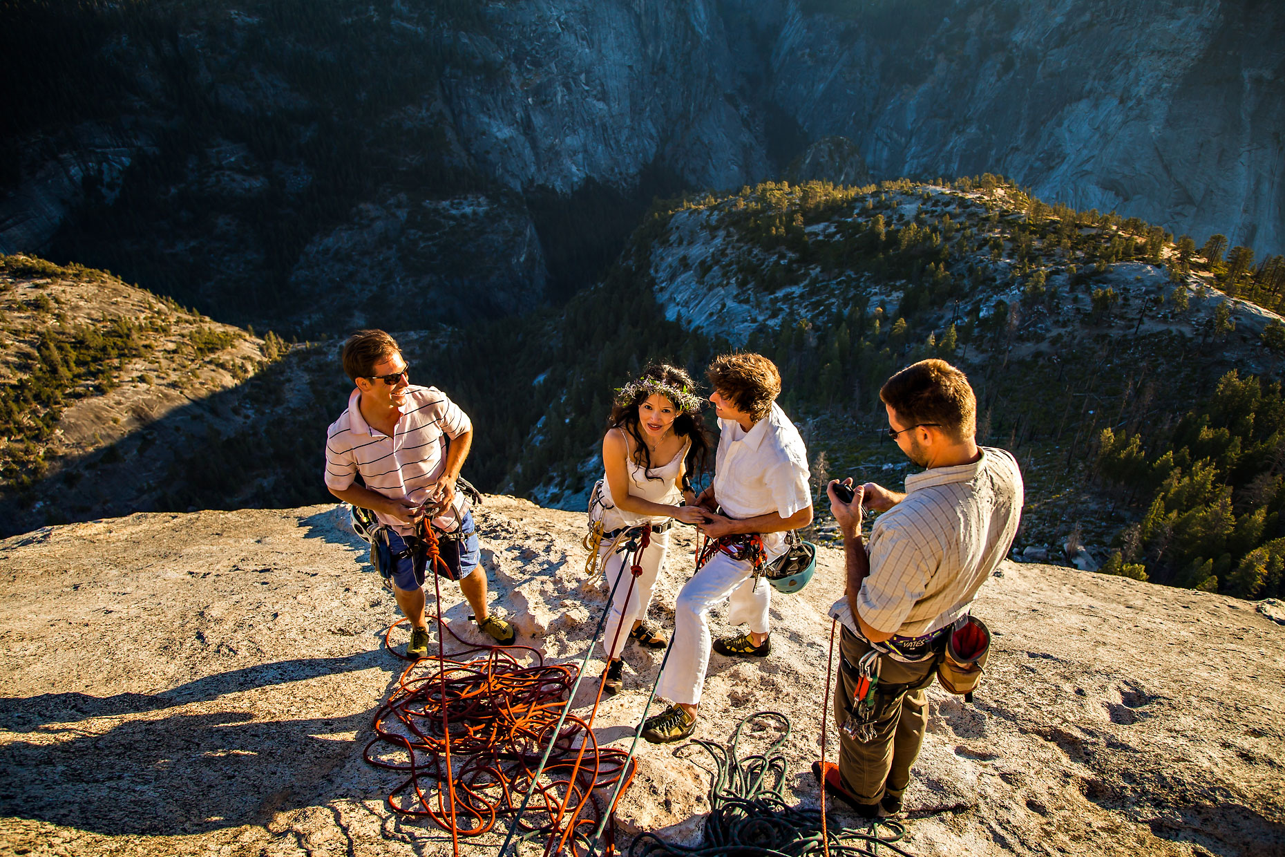 Yosemite adventure elopement photographer on Half Dome.