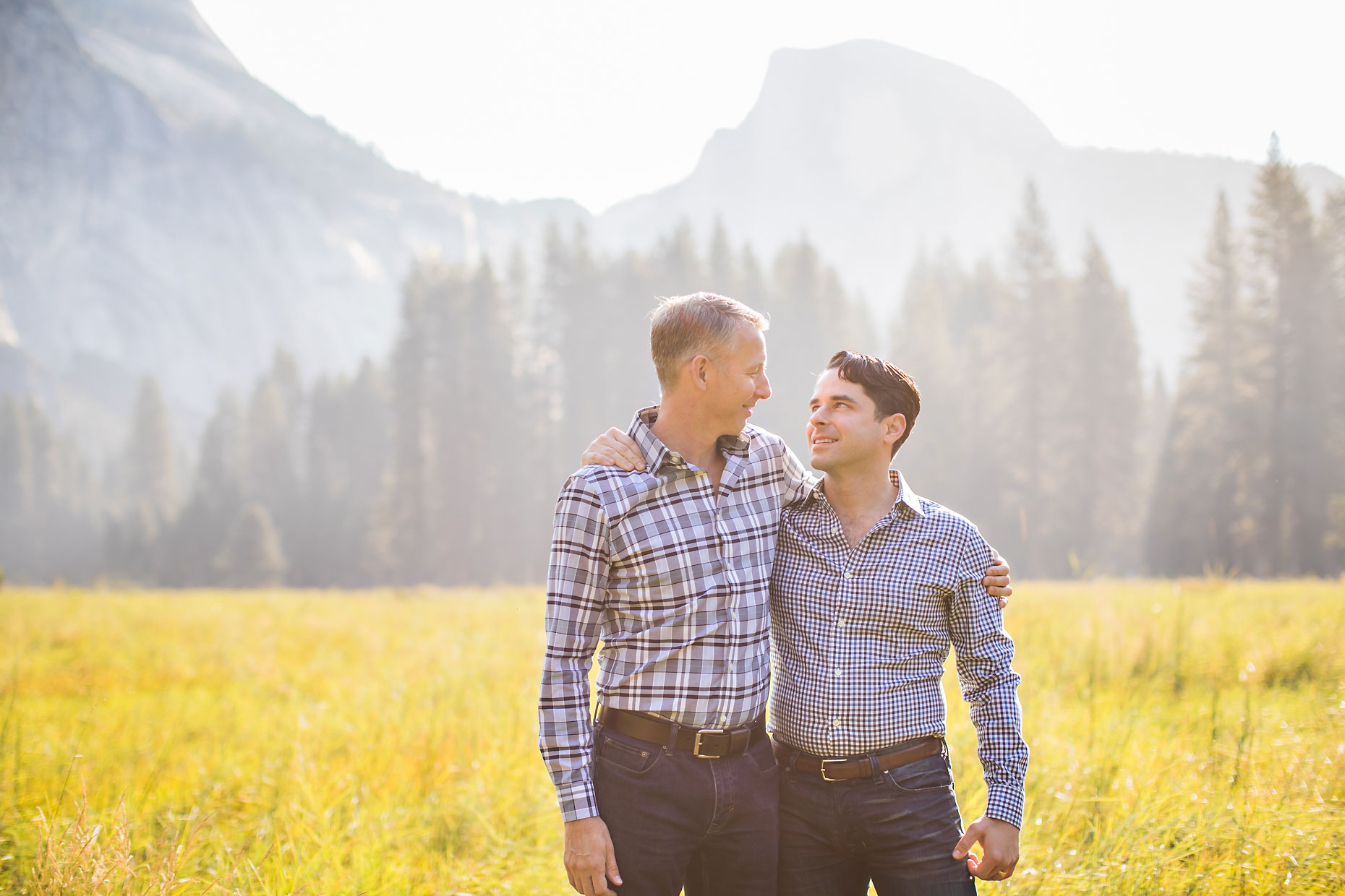 Yosemite adventure session gay couple photography.